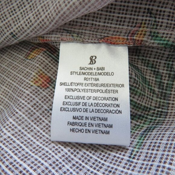 SACHIN + BABI Acacia Floral Tasseled Sheer Boho Blouse - Size S - Picture 15 of 16